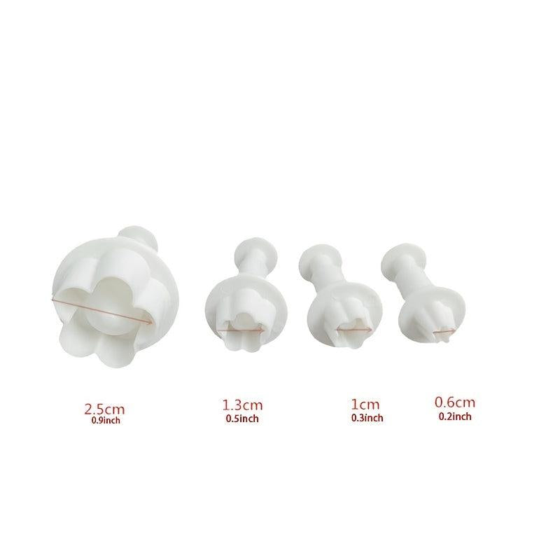 4pcs Petal Spring Press Mold Flap Sugar Cookie Decoration Chip Press Mold