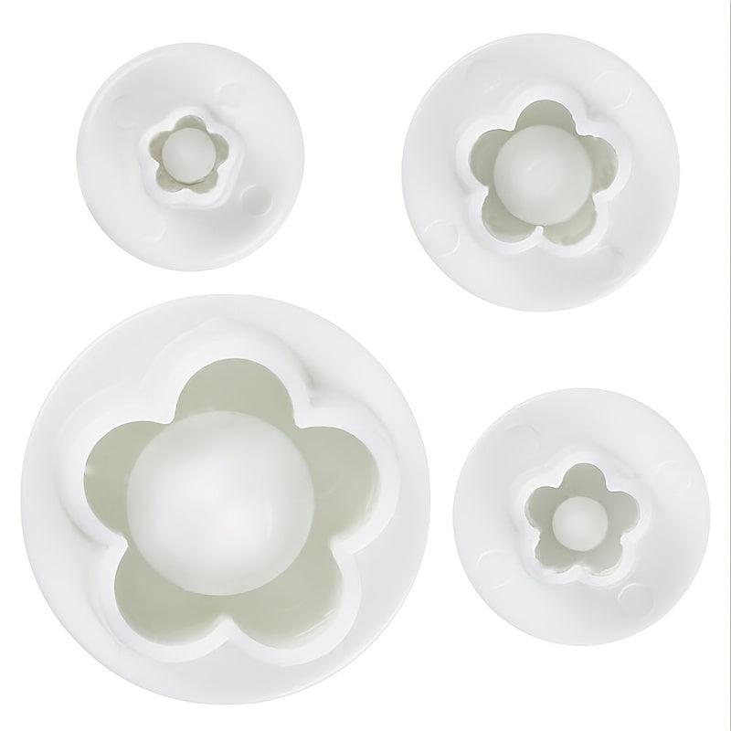 4pcs Petal Spring Press Mold Flap Sugar Cookie Decoration Chip Press Mold