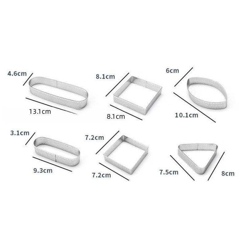 9pcs Stainless Steel Mousse & Tart Rings Baking Kit