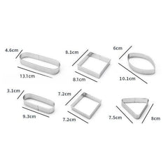 9pcs Stainless Steel Mousse & Tart Rings Baking Kit