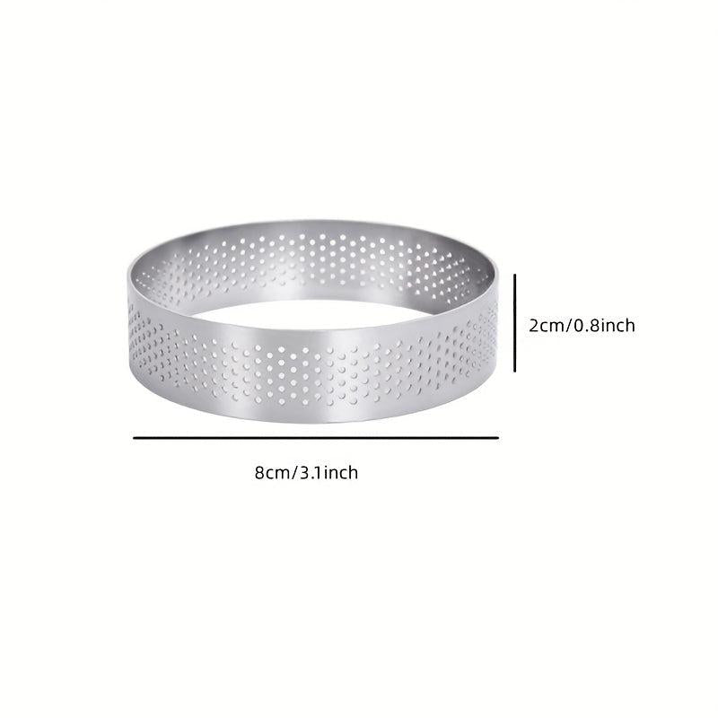 9pcs Stainless Steel Mousse & Tart Rings Baking Kit
