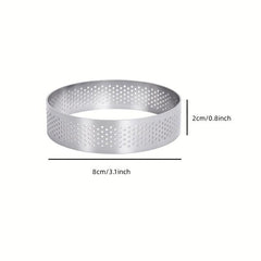 9pcs Stainless Steel Mousse & Tart Rings Baking Kit