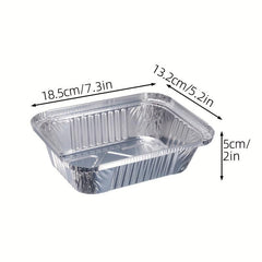 50 Pack Heavy Duty Aluminum Foil Pans With Lid