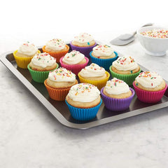 20pcs Silicone Muffin Cups Reusable Cake Molds Round Muffin Cupcake Baking Molds