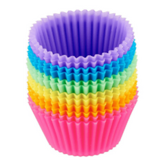 20pcs Silicone Muffin Cups Reusable Cake Molds Round Muffin Cupcake Baking Molds