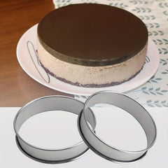6pcs Stainless Steel Tart Rings Mini Pie Molds Cake Rings Baking Tools