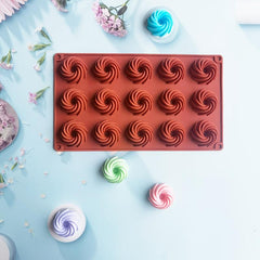 Silicone Spiral Candy Cake Mold Chocolate Kitchen Biscuit Homemade DIY Baking