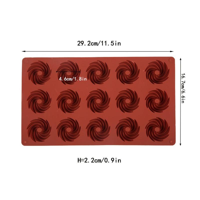 Silicone Spiral Candy Cake Mold Chocolate Kitchen Biscuit Homemade DIY Baking
