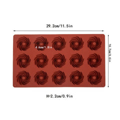 Silicone Spiral Candy Cake Mold Chocolate Kitchen Biscuit Homemade DIY Baking