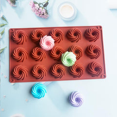Silicone Spiral Candy Cake Mold Chocolate Kitchen Biscuit Homemade DIY Baking