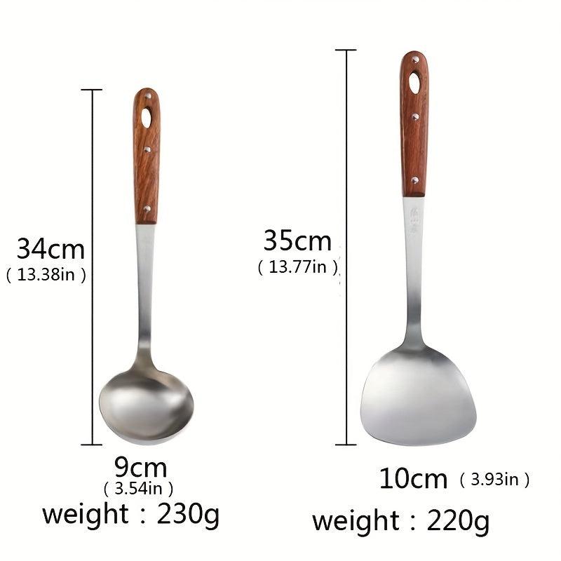 Metal Spatula Wok Spatula Soup Ladle Stainless Steel Kitchen Utensil