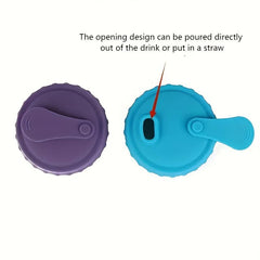 Silicone Can Lid Leak Proof Cap Reusable Cover For Carbonated Drinks