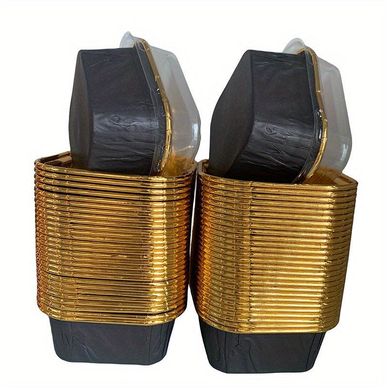 50pcs Foil Cupcake Cake Baking Cup with Cover