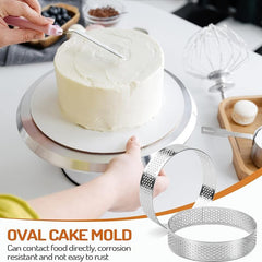 6pcs Stainless Steel Tart Rings for Mini Pies and Cakes Baking Tools