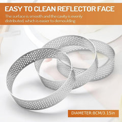 6pcs Stainless Steel Tart Rings for Mini Pies and Cakes Baking Tools