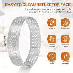 6pcs Stainless Steel Tart Rings for Mini Pies and Cakes Baking Tools