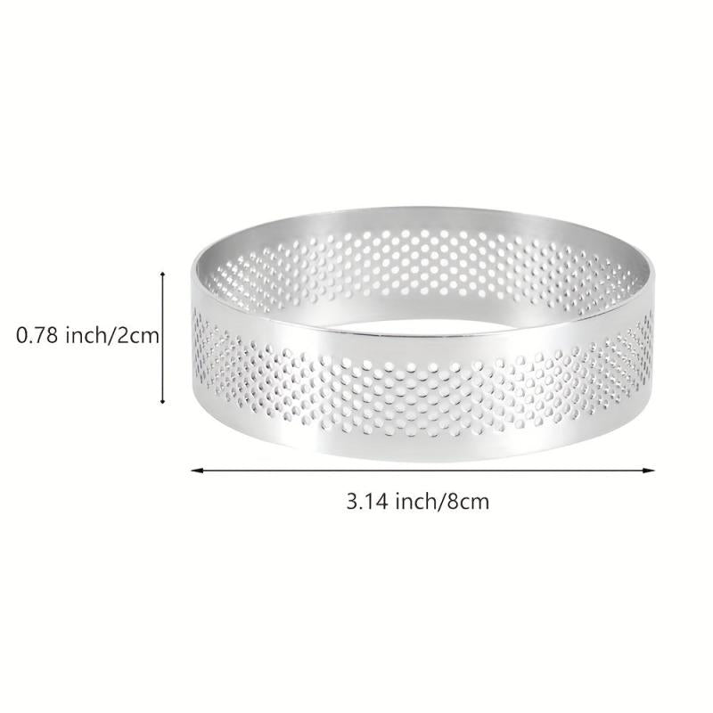 6pcs Stainless Steel Tart Rings for Mini Pies and Cakes Baking Tools