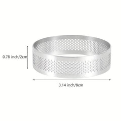 6pcs Stainless Steel Tart Rings for Mini Pies and Cakes Baking Tools