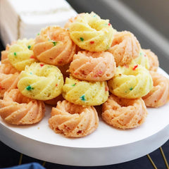 12pcs Silicone Bundt Cake Mold Non Stick Mini Fluted Cake Cups