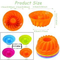 Mini Silicone Baking Cake Molds Nonstick Cupcake Liners BPA Free