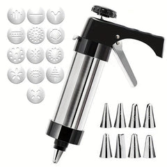 22pcs Cake Decorating Tool Set Cookie Press Butter Piping Gun Baking Molds
