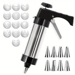 22pcs Cake Decorating Tool Set Cookie Press Butter Piping Gun Baking Molds