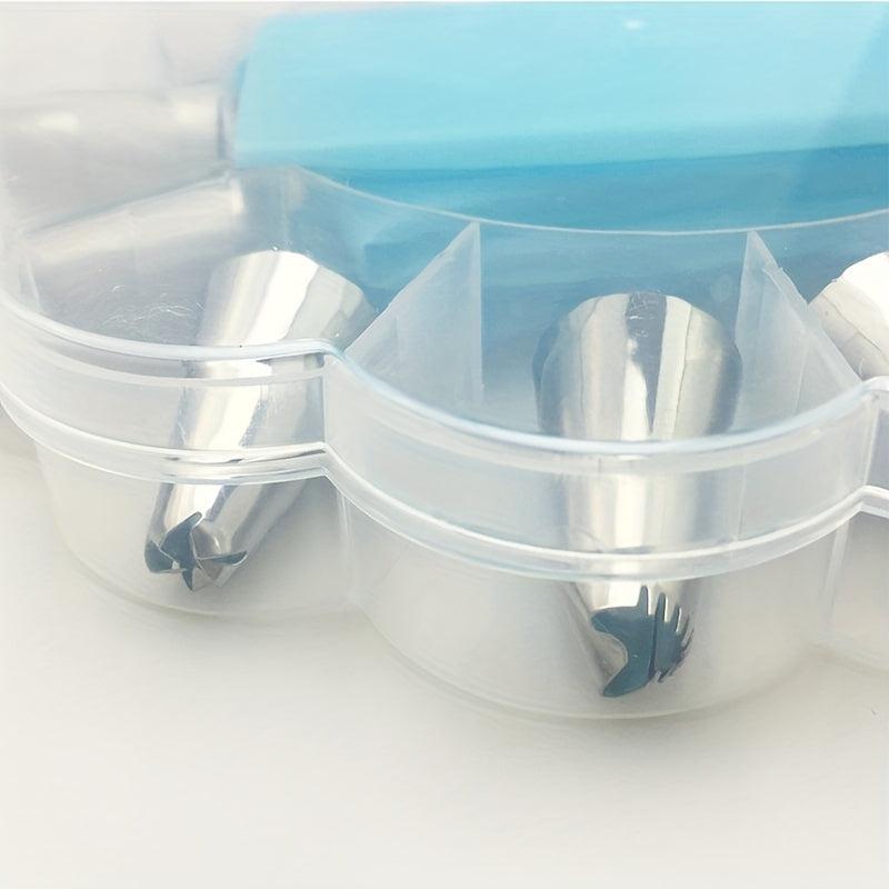 14pcs Cake Piping Nozzle Set with Bag & Storage Box