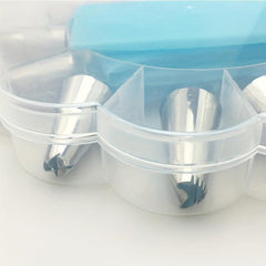 14pcs Cake Piping Nozzle Set with Bag & Storage Box