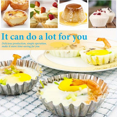 20pcs Stainless Steel Egg Tart Molds Non Stick Cake Baking Pans Kitchen Gadgets