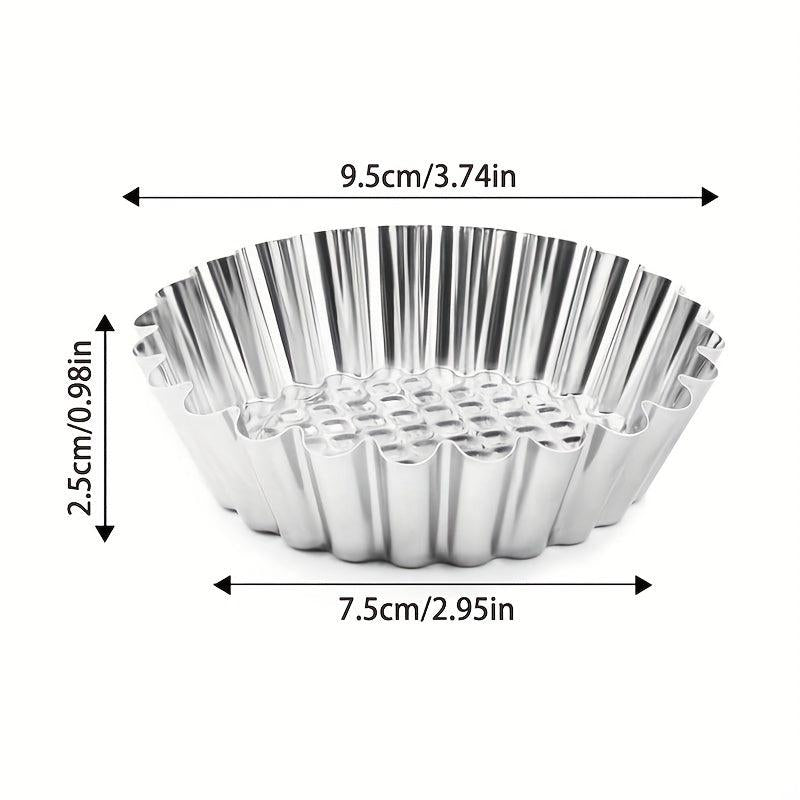 20pcs Stainless Steel Egg Tart Molds Non Stick Cake Baking Pans Kitchen Gadgets