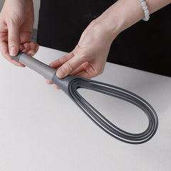 1pc Twist Whisk 2 In 1 Collapsible Balloon And Flat Whisk Kitchen Gadgets