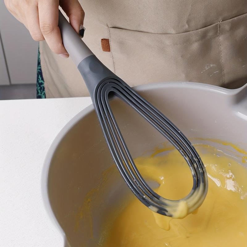 1pc Twist Whisk 2 In 1 Collapsible Balloon And Flat Whisk Kitchen Gadgets