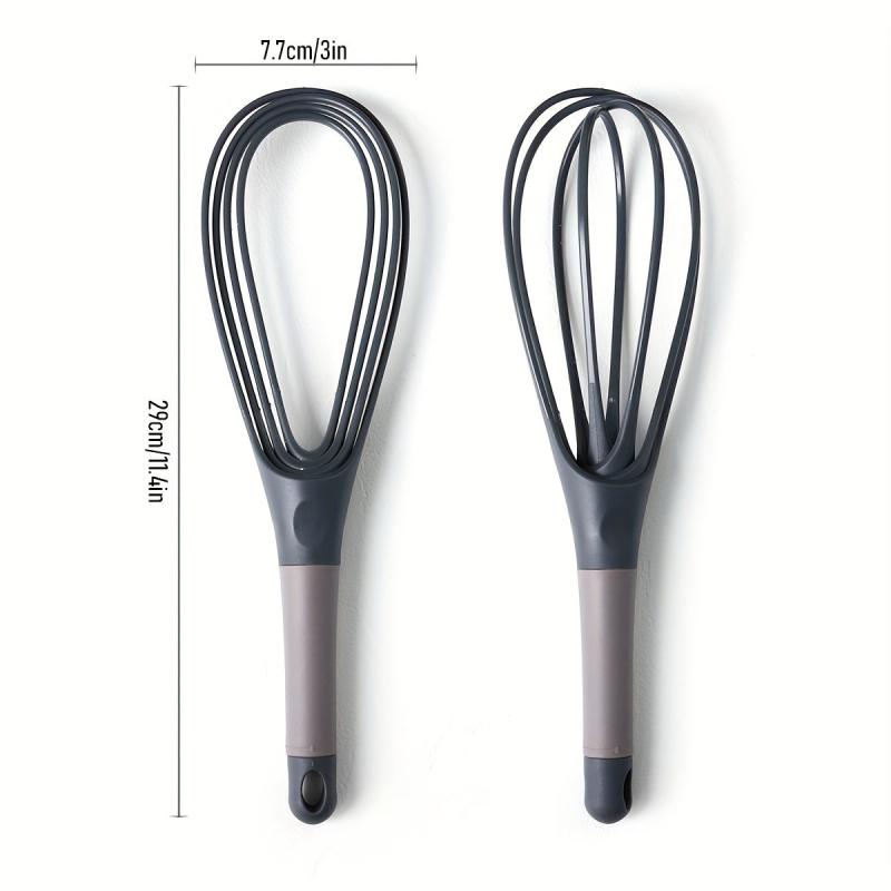 1pc Twist Whisk 2 In 1 Collapsible Balloon And Flat Whisk Kitchen Gadgets