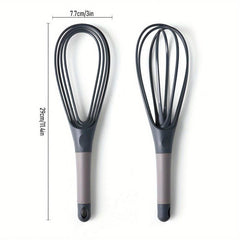 1pc Twist Whisk 2 In 1 Collapsible Balloon And Flat Whisk Kitchen Gadgets