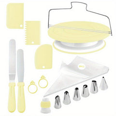 36pcs Baking Tools Set with Pipping Tips, Icing Spatulas, Cake Smoother