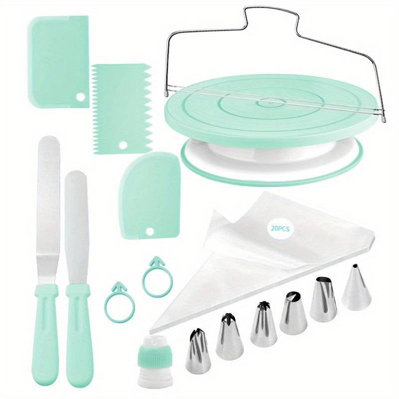 36pcs Baking Tools Set with Pipping Tips, Icing Spatulas, Cake Smoother