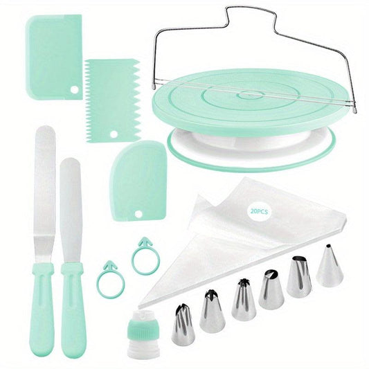 36pcs Baking Tools Set with Pipping Tips, Icing Spatulas, Cake Smoother