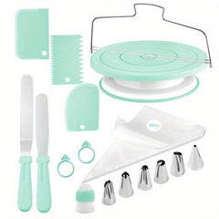 36pcs Baking Tools Set with Pipping Tips, Icing Spatulas, Cake Smoother
