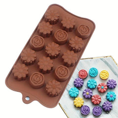 Flower Shape Silicone Chocolate Mold - Ideal for Weddings & Parties