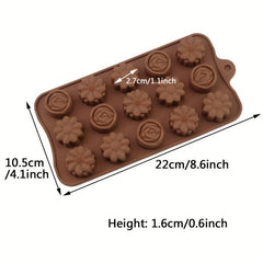 Flower Shape Silicone Chocolate Mold - Ideal for Weddings & Parties