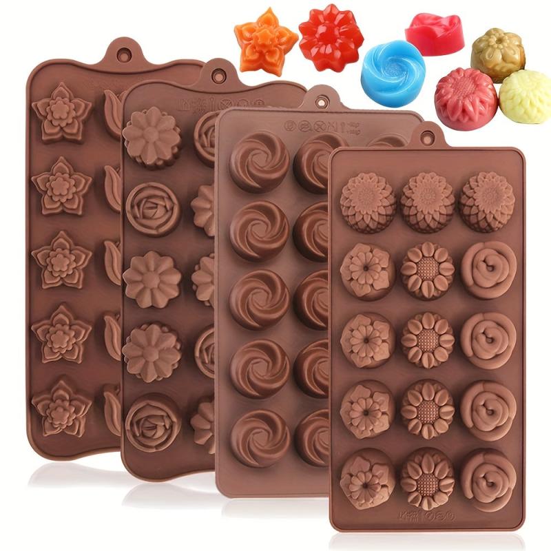 Flower Shape Silicone Chocolate Mold - Ideal for Weddings & Parties