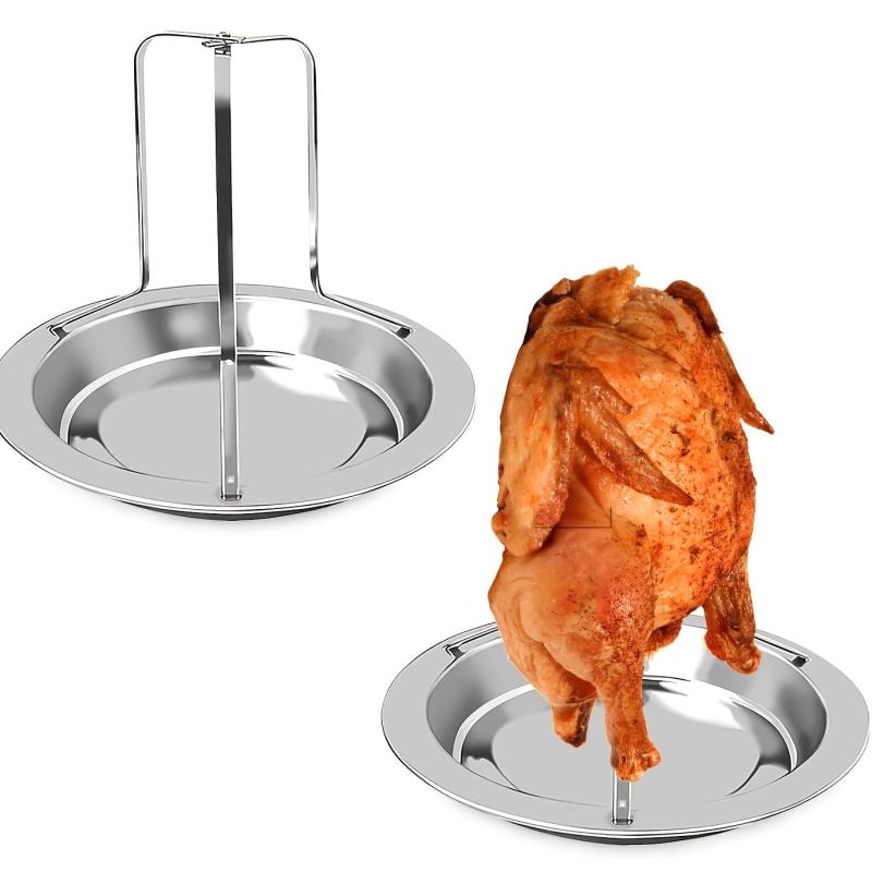 Stainless Steel Roast Chicken Pan for Grilling and BBQ