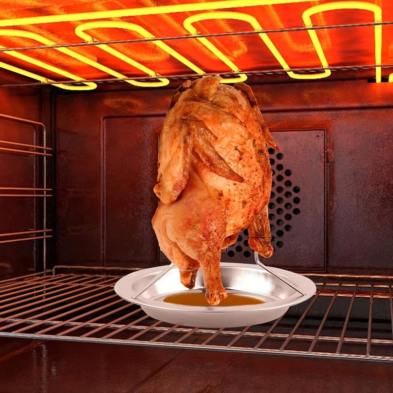 Stainless Steel Roast Chicken Pan for Grilling and BBQ