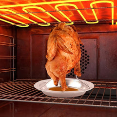Stainless Steel Roast Chicken Pan for Grilling and BBQ
