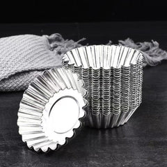 10pcs Egg Tart Mold Good Thermal Conductivity Light Durable Easy Demould