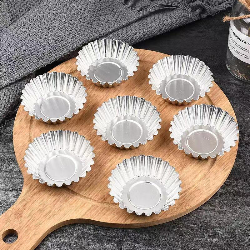 10pcs Egg Tart Mold Good Thermal Conductivity Light Durable Easy Demould