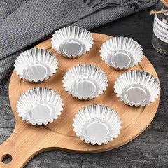 10pcs Egg Tart Mold Good Thermal Conductivity Light Durable Easy Demould