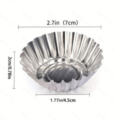 10pcs Egg Tart Mold Good Thermal Conductivity Light Durable Easy Demould