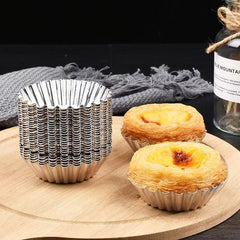 10pcs Egg Tart Mold Good Thermal Conductivity Light Durable Easy Demould