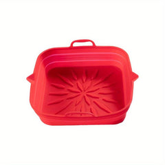 Collapsible Silicone Air Fryer Liner 23 Square Reusable Baking Tray
